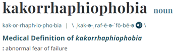 kakorrhaphiophobia